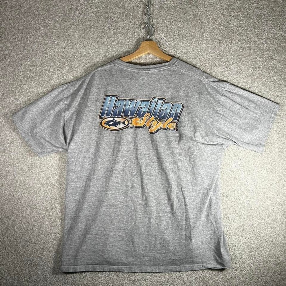 Vintage made in USA Hawaiian style distressed surf tee shirt tshirt Size XL